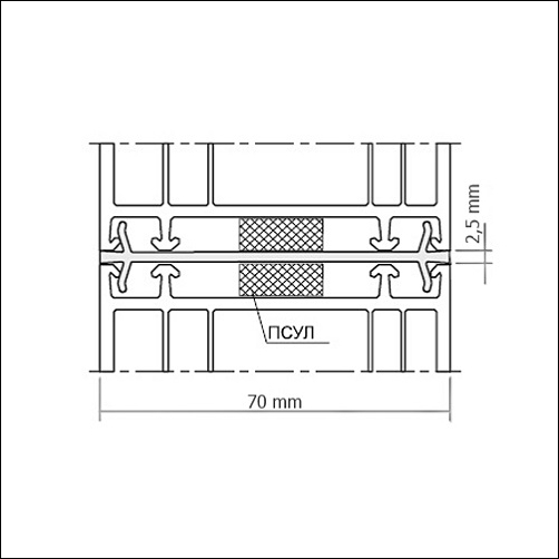 Соединитель межрамный VEKA 70-2