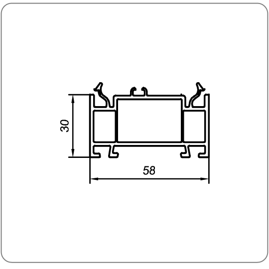 Расширитель VEKA 58x30 мм.