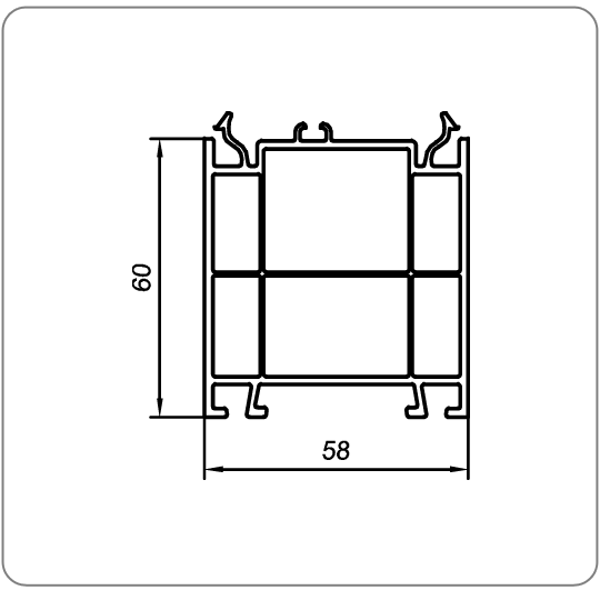 Расширитель VEKA 58x60 мм.