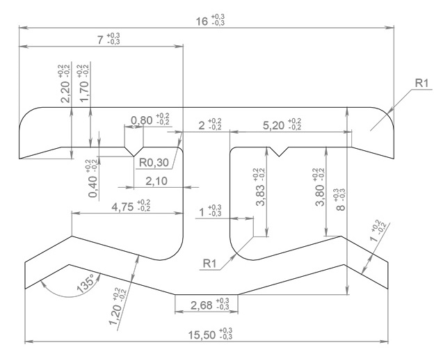 Соединитель межрамный VEKA WHS 58x60 мм.