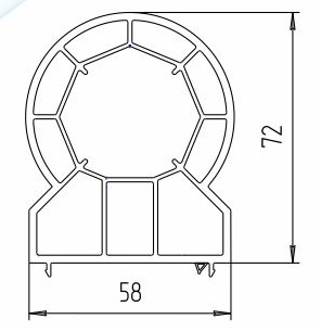 Соединитель эркерный VEKA 58 мм