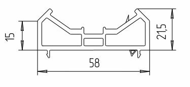 Адаптер эркерного соединителя VEKA 58 мм