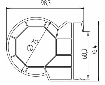 Соединитель эркерный WHS 60 мм