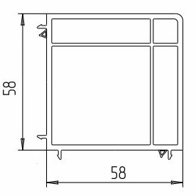 Соединитель угловой 90 гр VEKA 58 мм